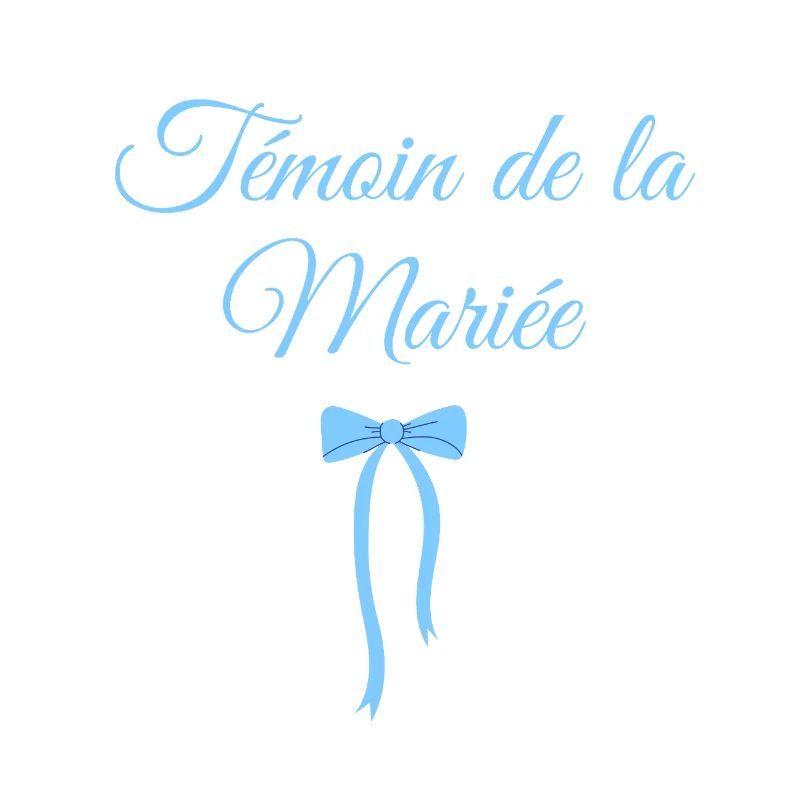 Bride's Witness Blue Bow