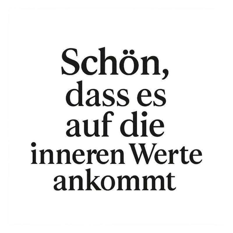 C’est bien que ce soient les valeurs intérieures qui comptent