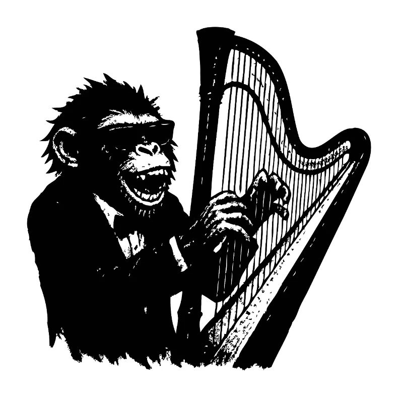 Affe an de Harfe