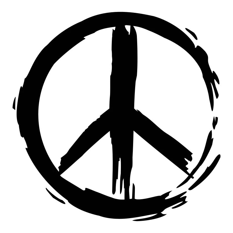 Painted Peace Symbol (vector)