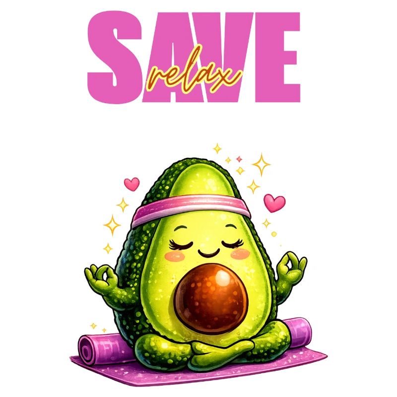 Avocado im Yoga-Flow auf Matte