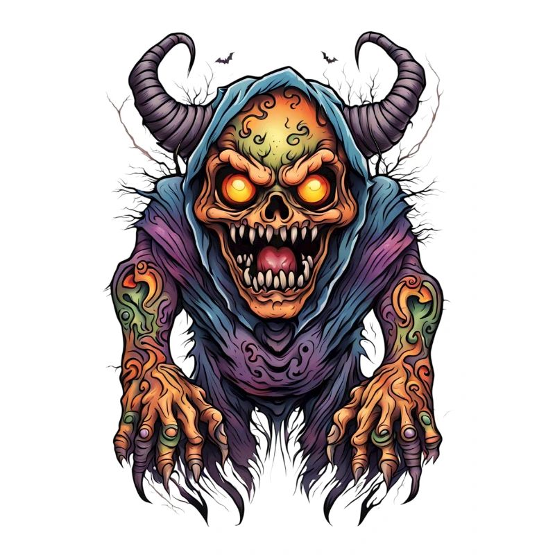 Corrupted Demon with Flame Eyes