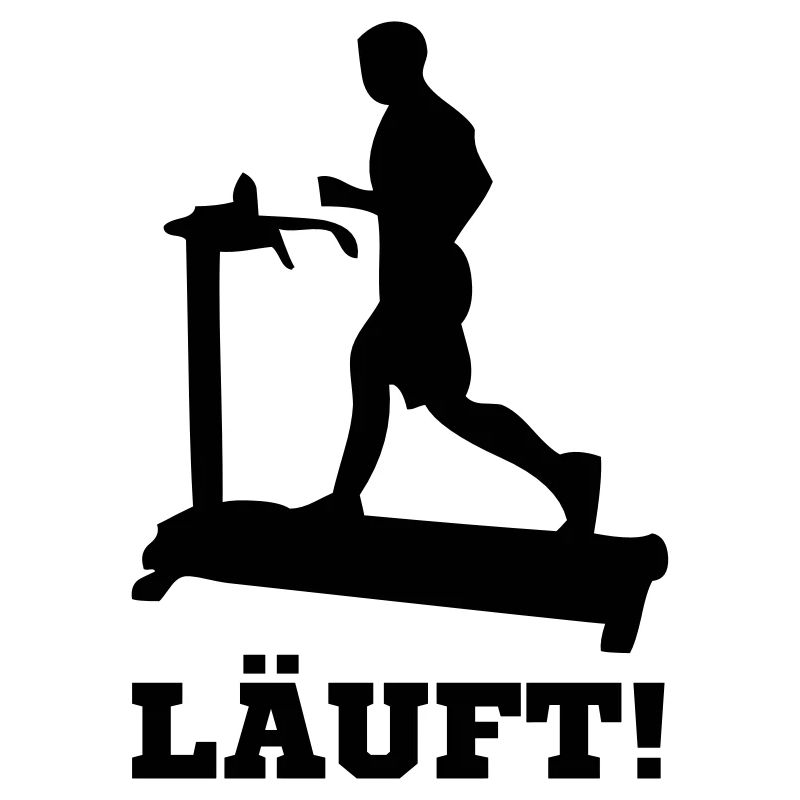 Jogger auf Laufband. LÄUFT!