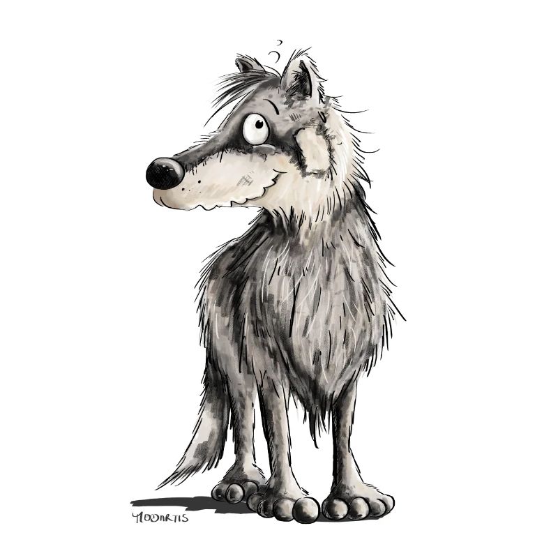 Funny Wolf I Comic Dog I Wolves