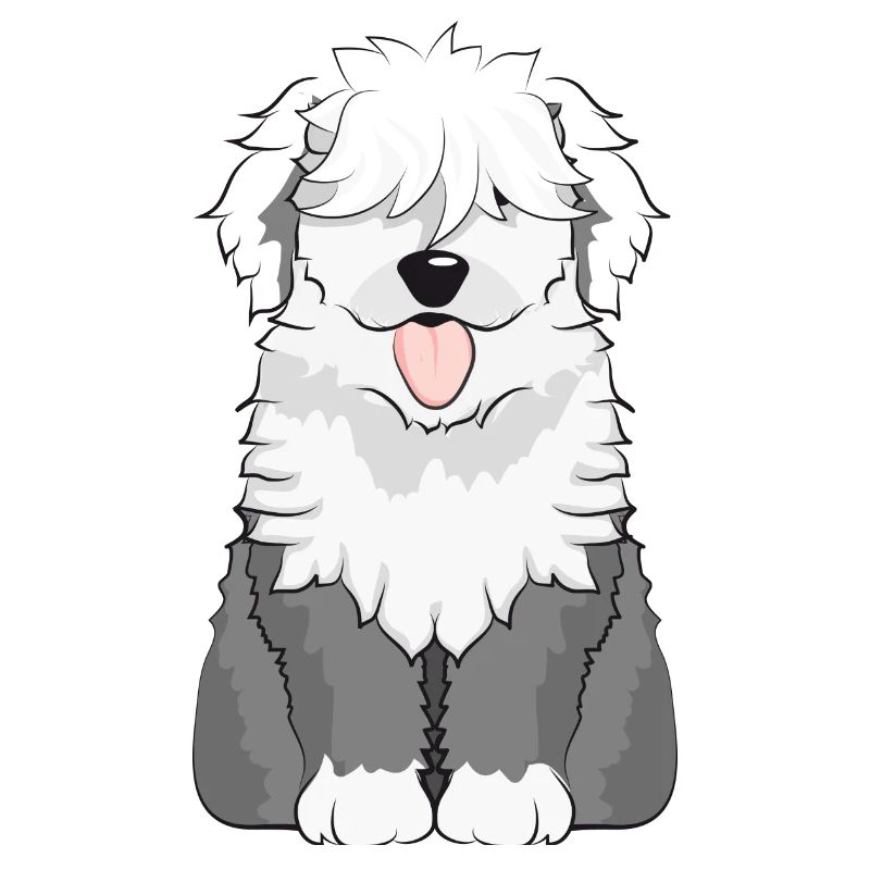 bezaubernder Bobtail Hund - plüschiger Schäferhund