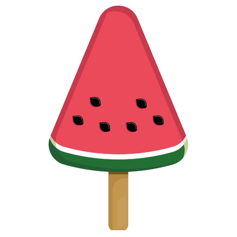 Tranche de popsicle à la pastèque