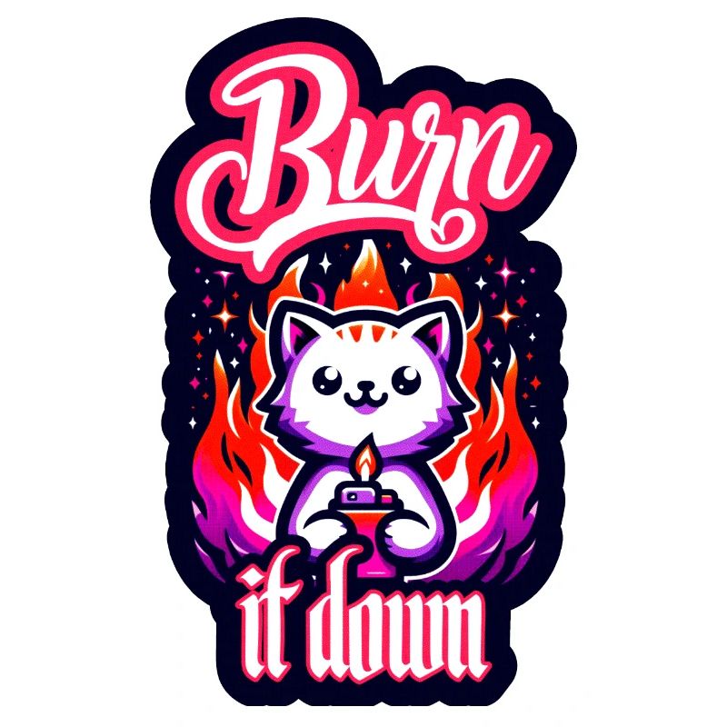 Burn it down | Cat with fire