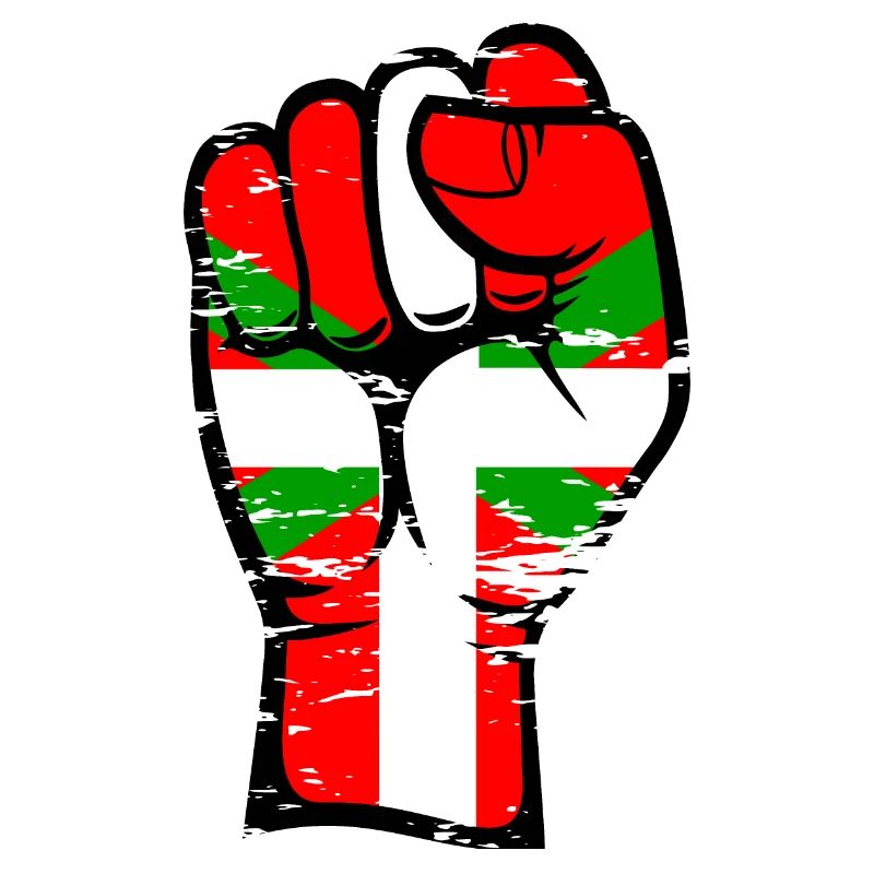 Poing de drapeau basque utilisé