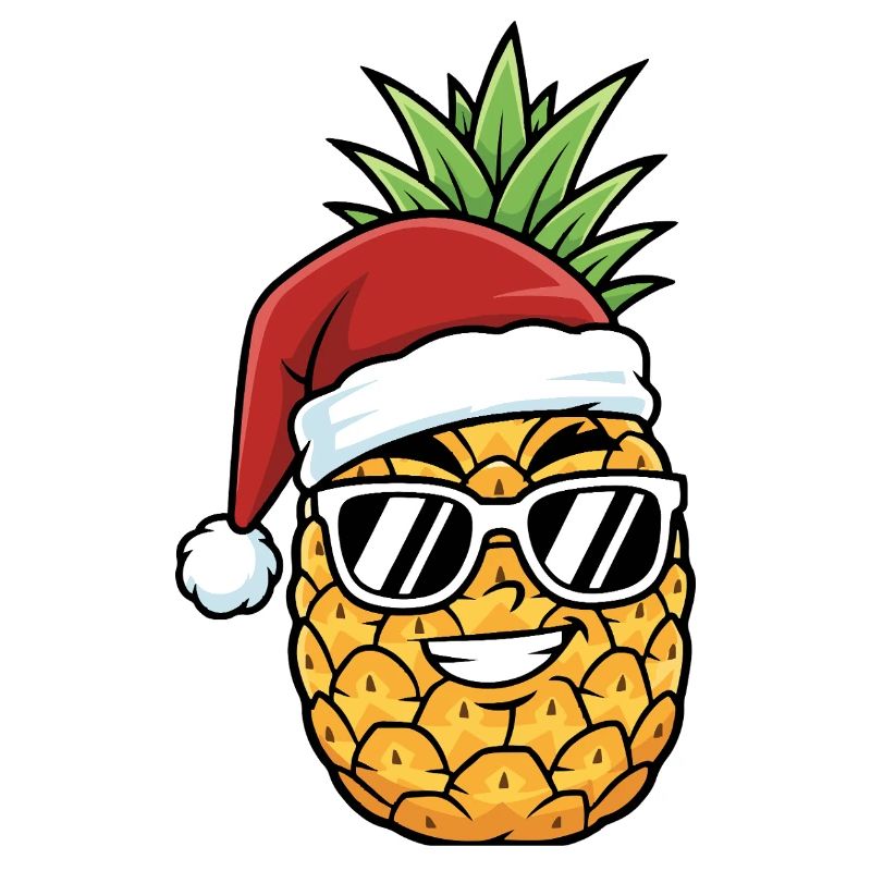 Christmas Pineapple Art