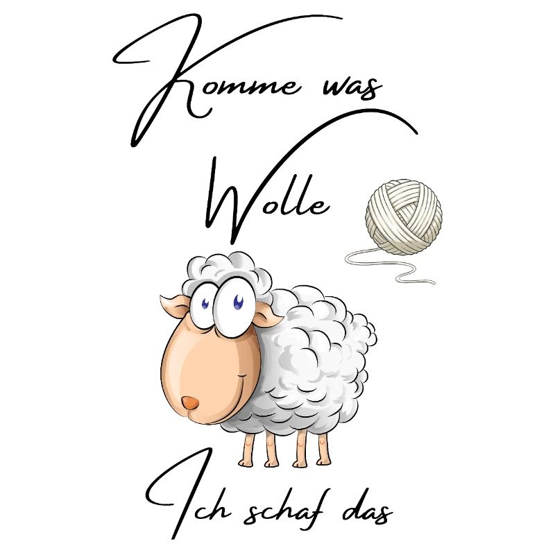 Funny Sheep with Wool – Cute Comic Animal