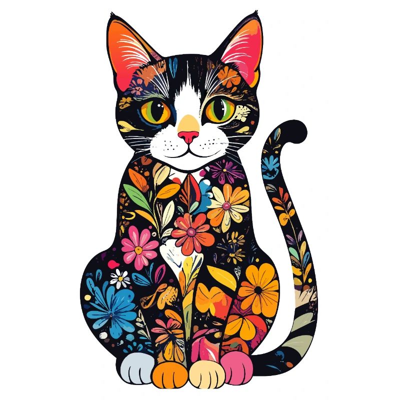 Blütenkatze Farbexplosion