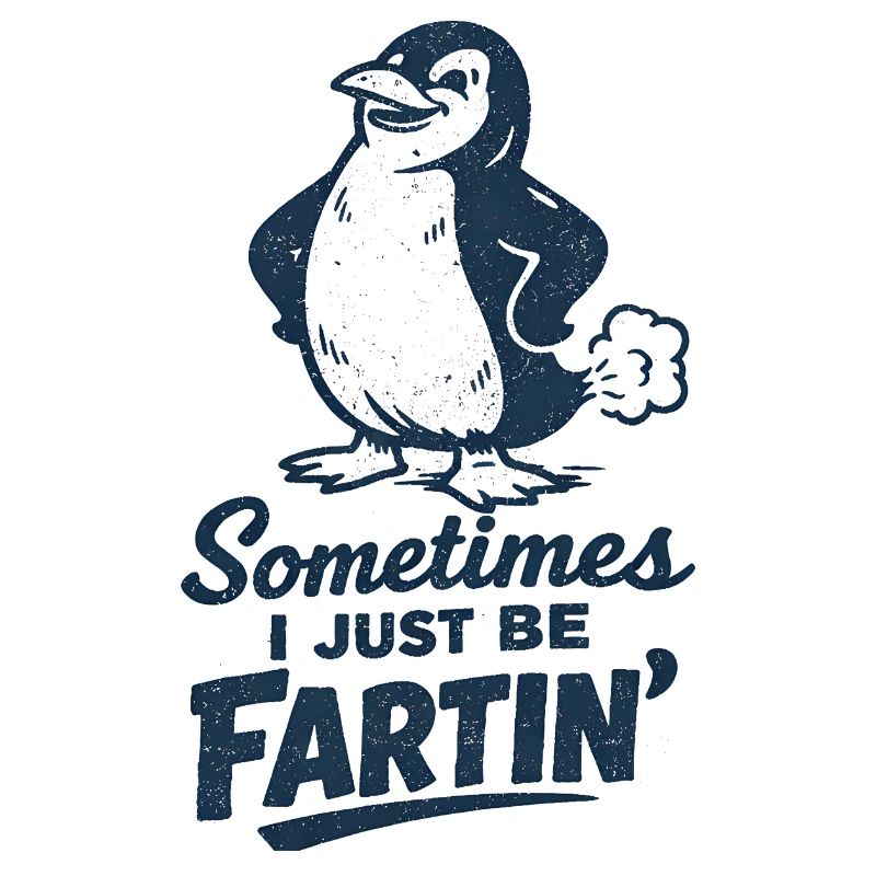 Parfois, je pète simplement – pingouin qui pète