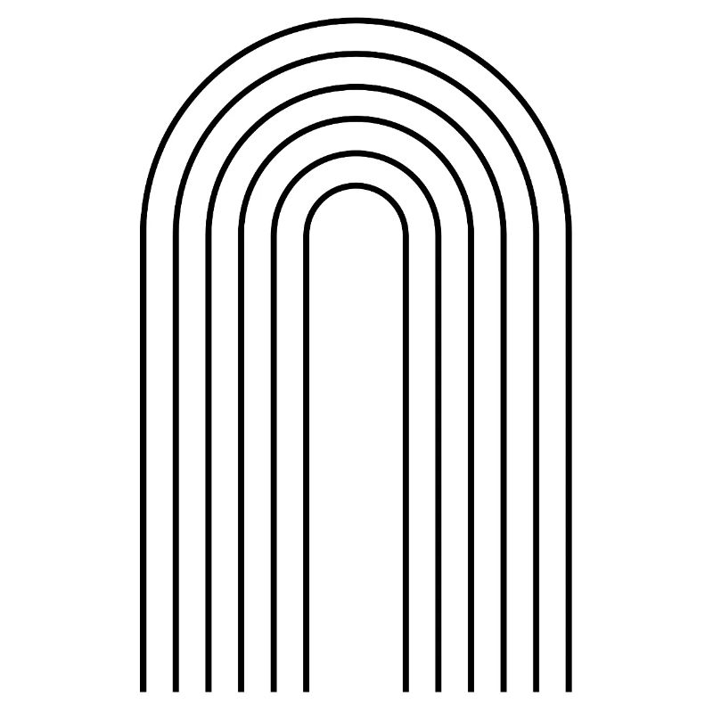 Minimalist line composition in black