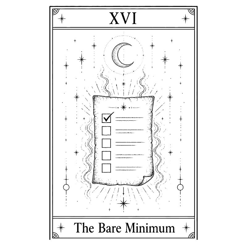 Le strict minimum | Carte de tarot