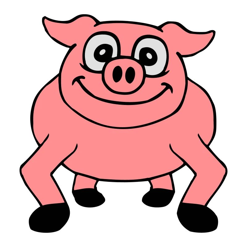 Mignon bande dessinée cochon peeps friendly