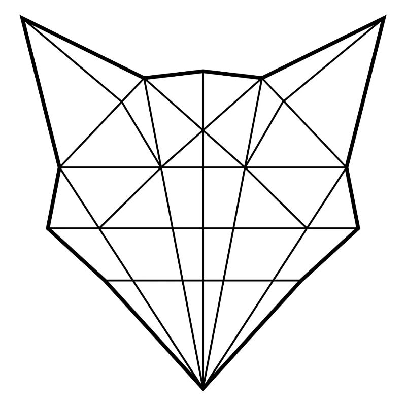 Fox in lines (Outline)