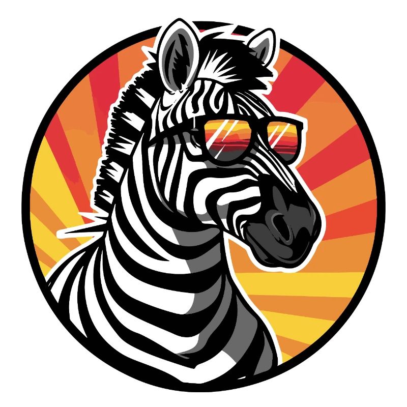 Zebra Comic Cool Sommer