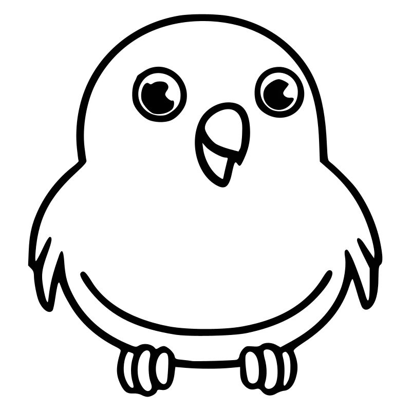 Chubby canary as vector illustration