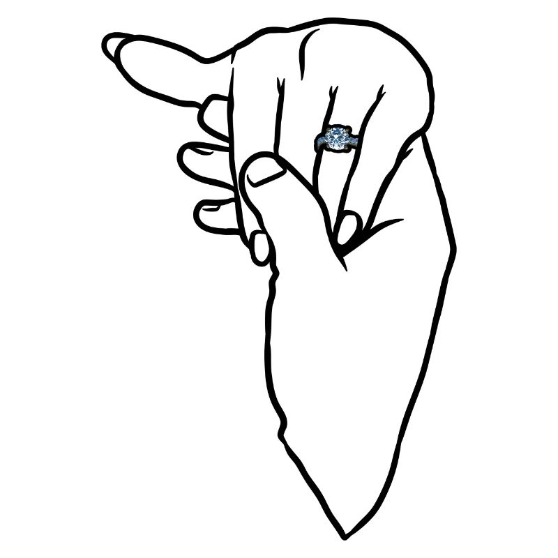 Verlobungs-Ehering-Hand