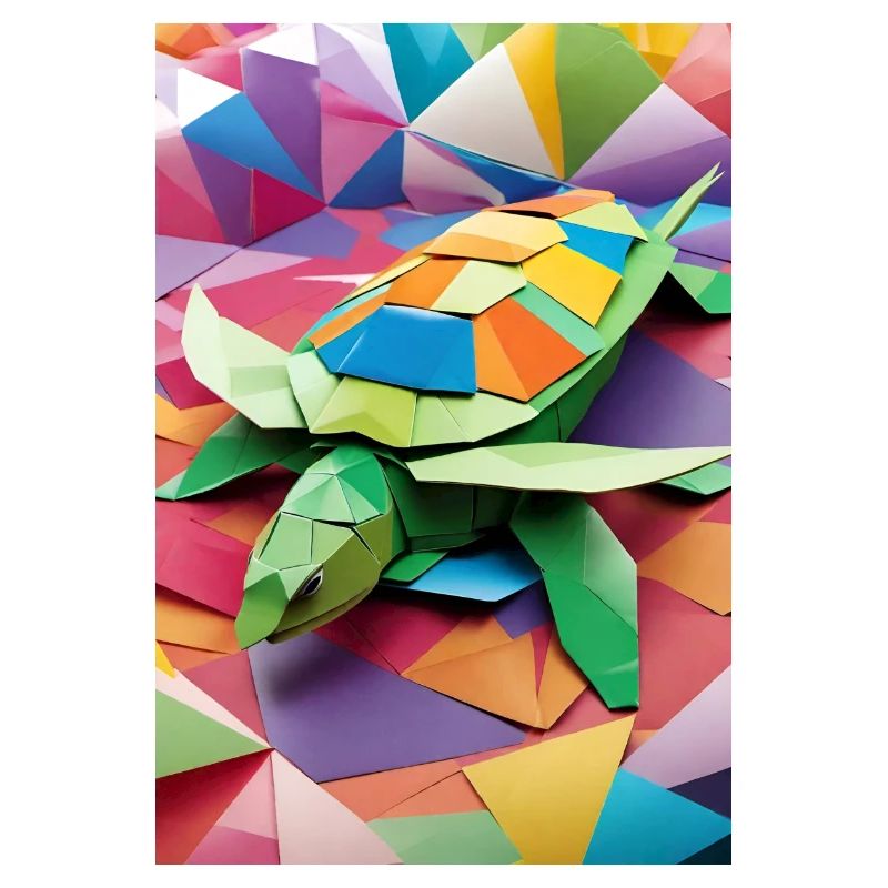 Rainbow Shell - Origami Turtle