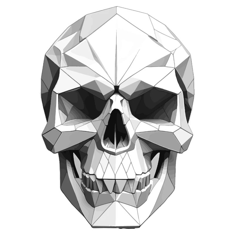 Crâne - Design Low Poly
