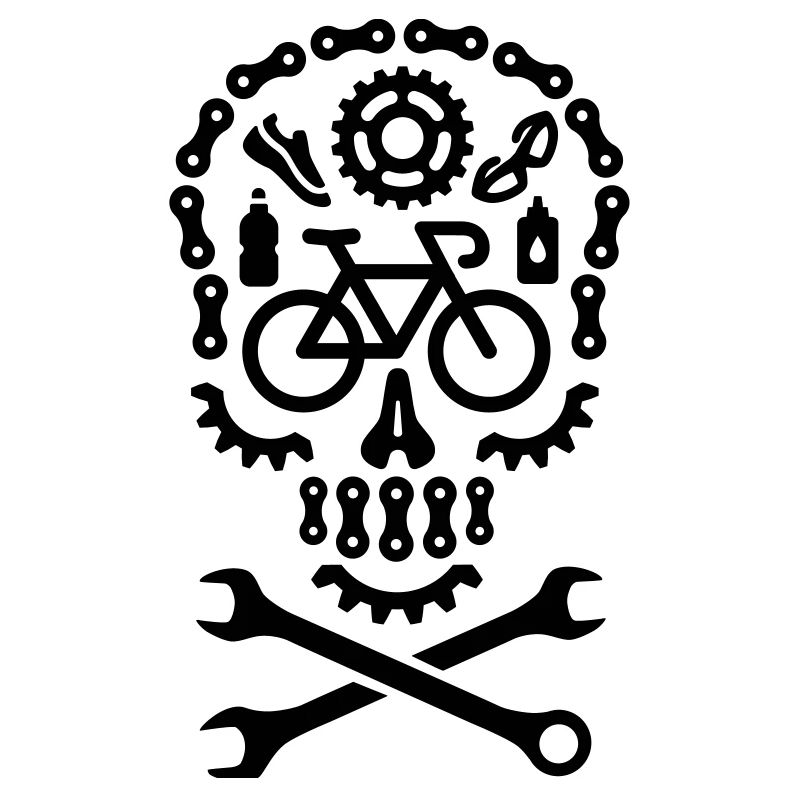 Halloween course de vélo crâne vélo cyclisme