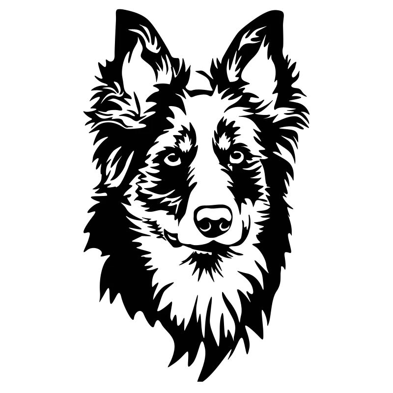 Yellow cheek (old German herding dog) head