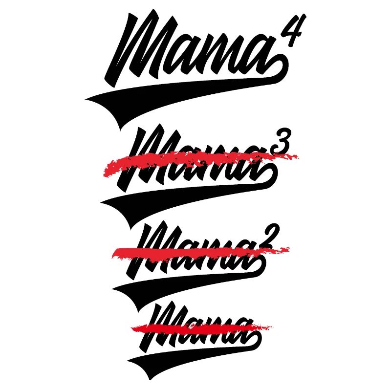 MAMA HOCH 4 KINDER WERDENDE MAMA