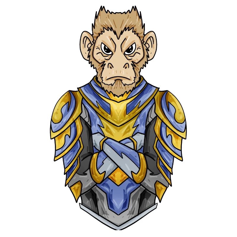 Knight Monkey with Armor Crusader