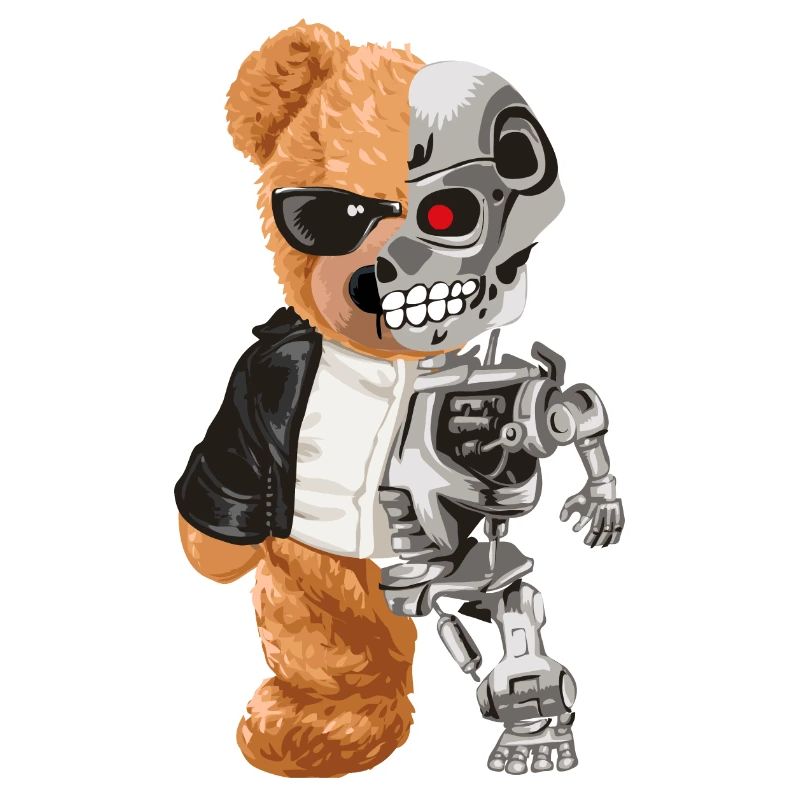 Bear Robo Hybride Moitié Ours Moitié Robot Cyborg Teddy