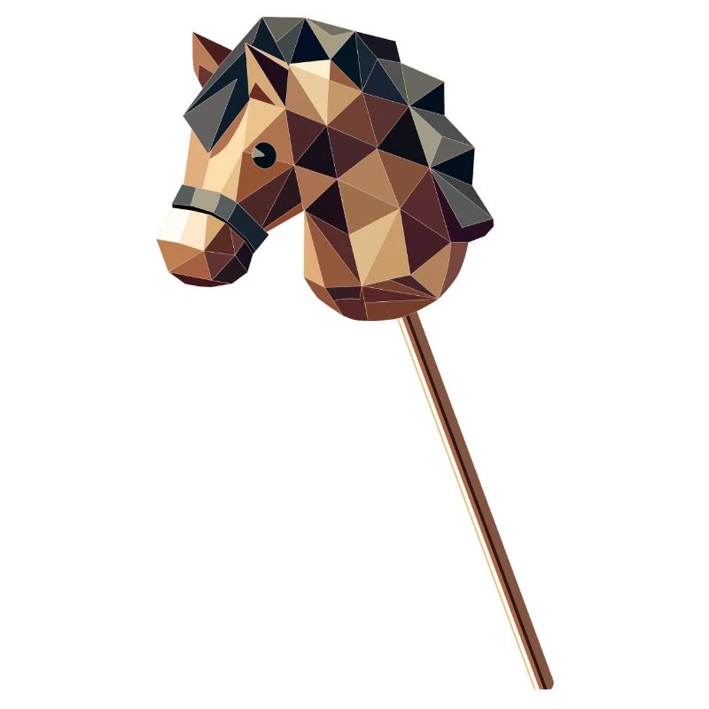 Cheval de bataille de style polygone