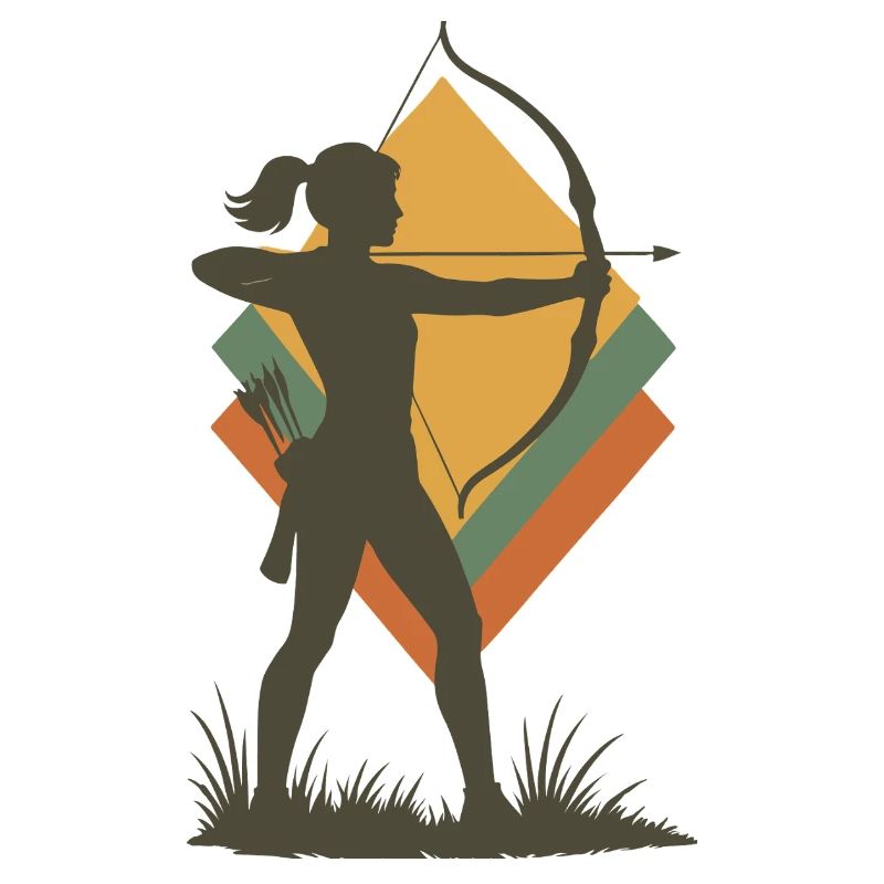 tir à l'arc, cible, silhouette d'archer