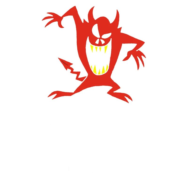 Dämon auf einem Schädel