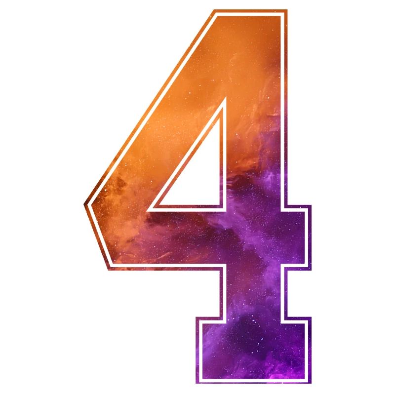 NR. 4 NUMMER 4 COLLEGE 4. GEBURTSTAG