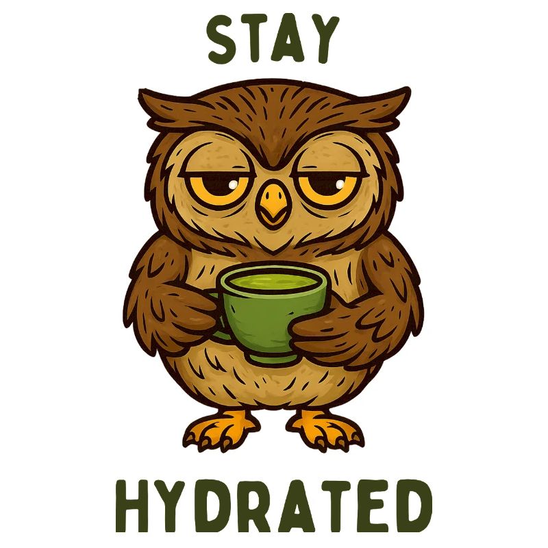 Bleib Hydriert – Eule mit Grüntee