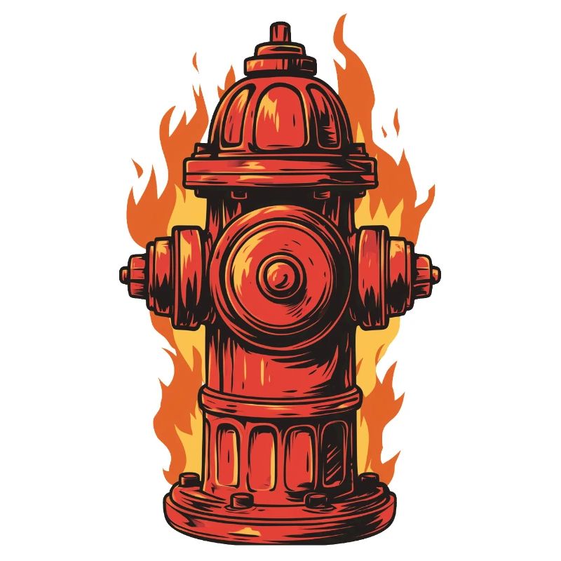 Fire Brigade Dad T-Shirt Gift Fire Brigade Fire Hydrant