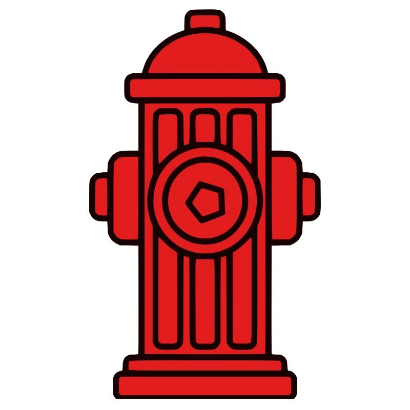 Classic Bold Red Fire Hydrant