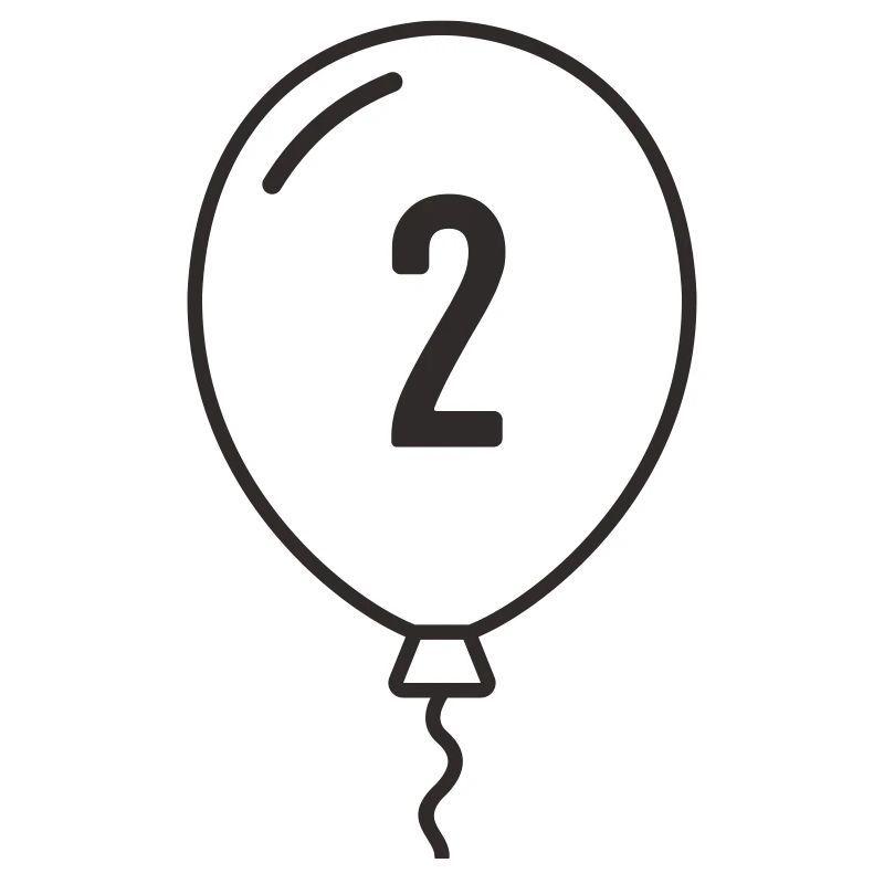 Ballon numéro 2 – Conception d’anniversaire et de fête