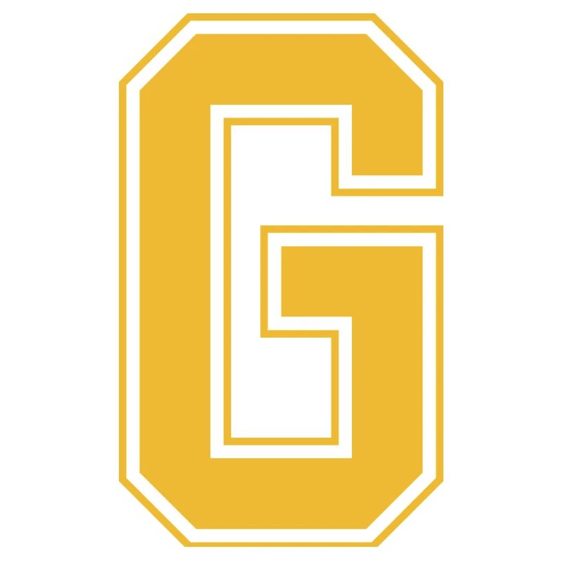 Monogram Red Yellow College House Initial G