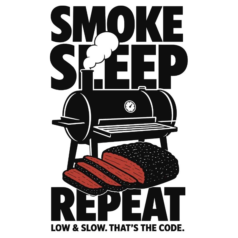 Smoke Sleep Repeat BBQ Design