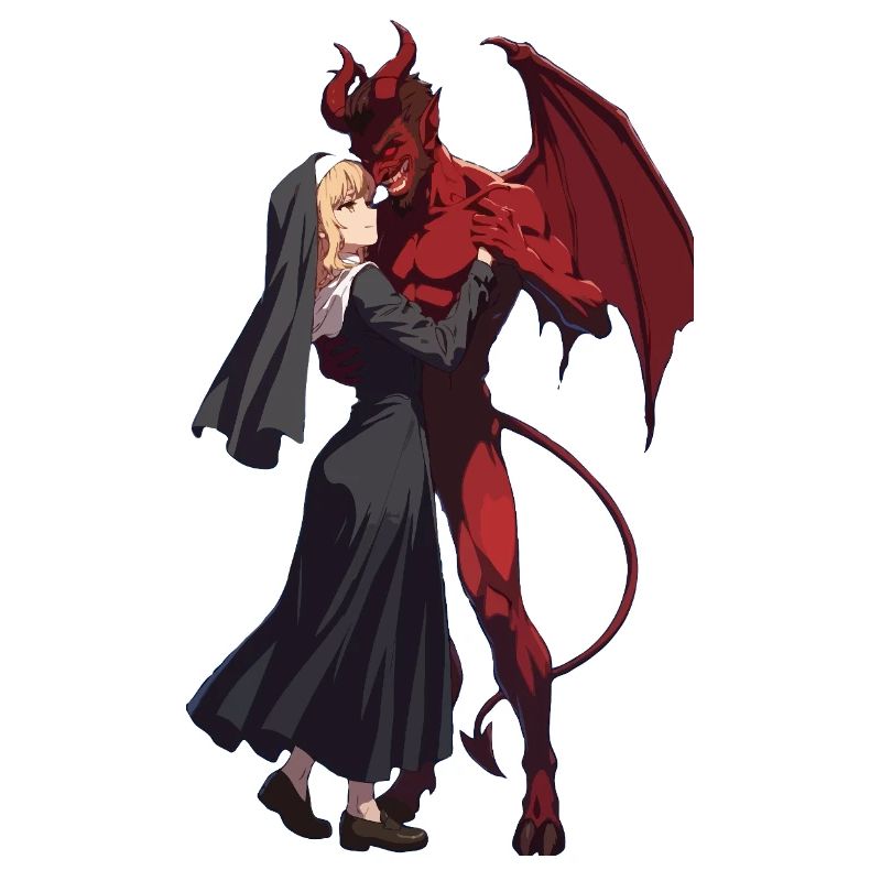 Devil and nun: Gothic romance