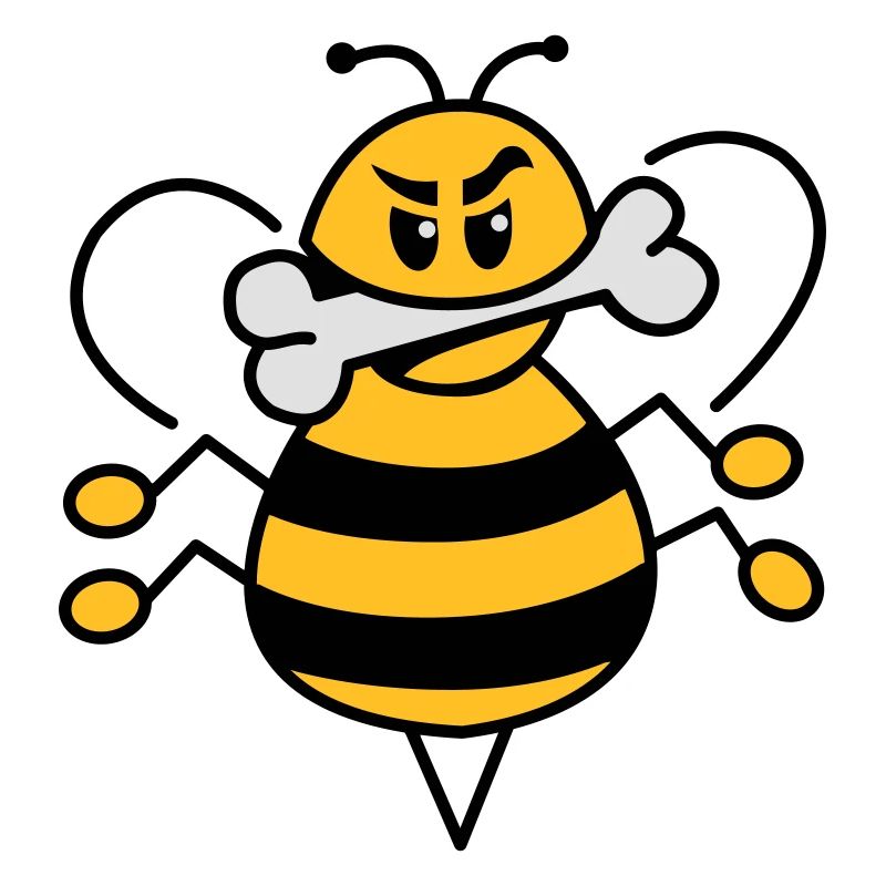 Bee with bone 1