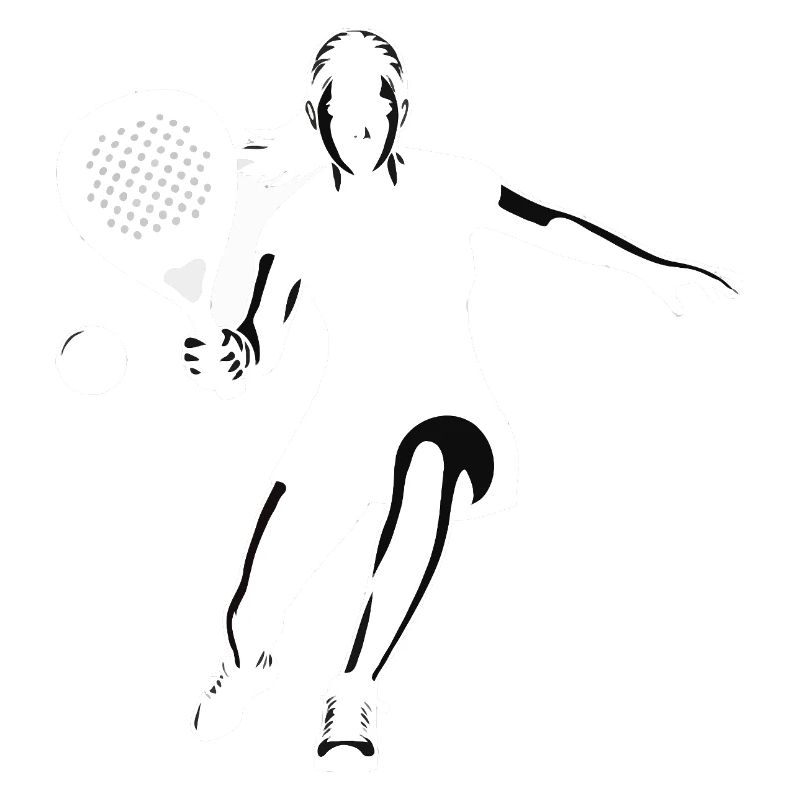 Padel player front white