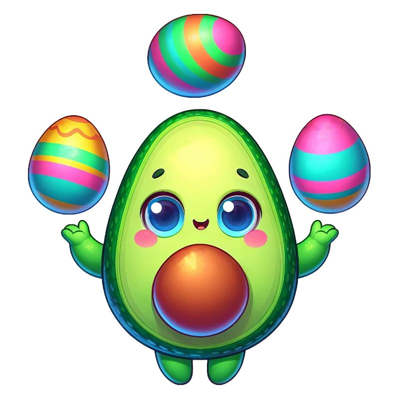 Avocado Easter Egg Colorful Eggs Juggling