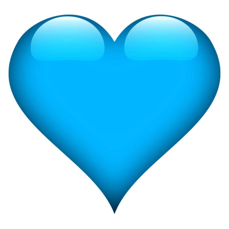 Blue Gloss Heart Design