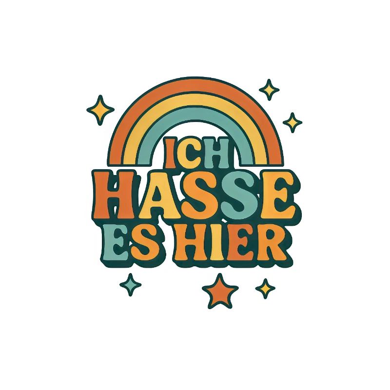 Ironic rainbow saying, I hate it here