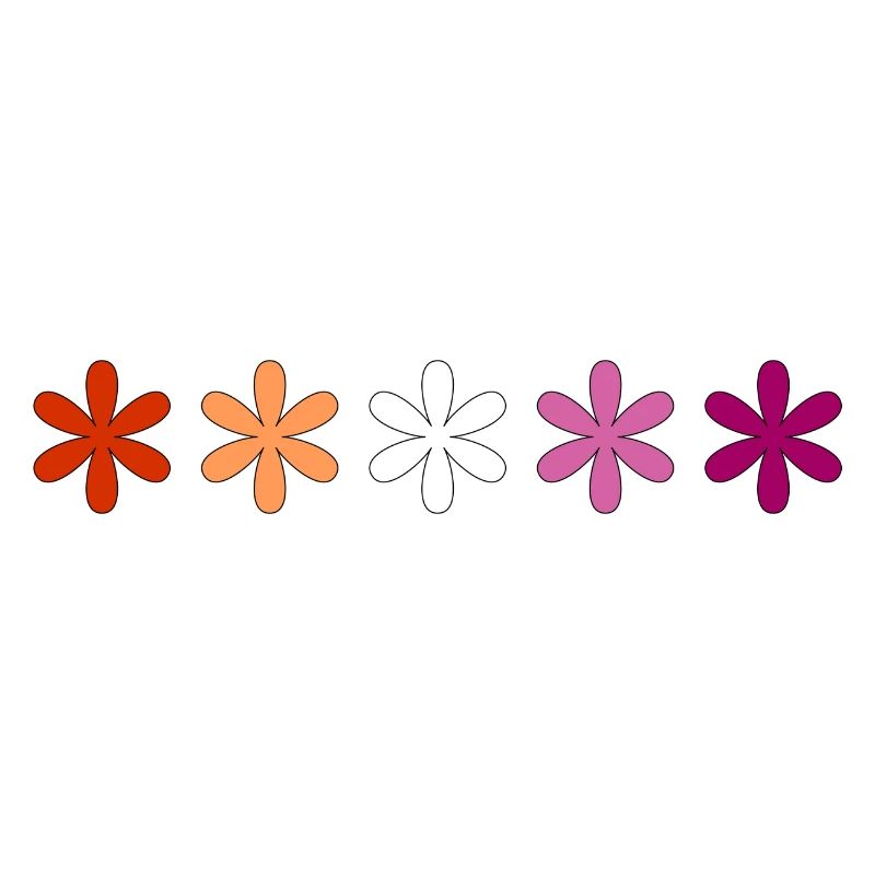 Subtle Lesbian Pride flowers