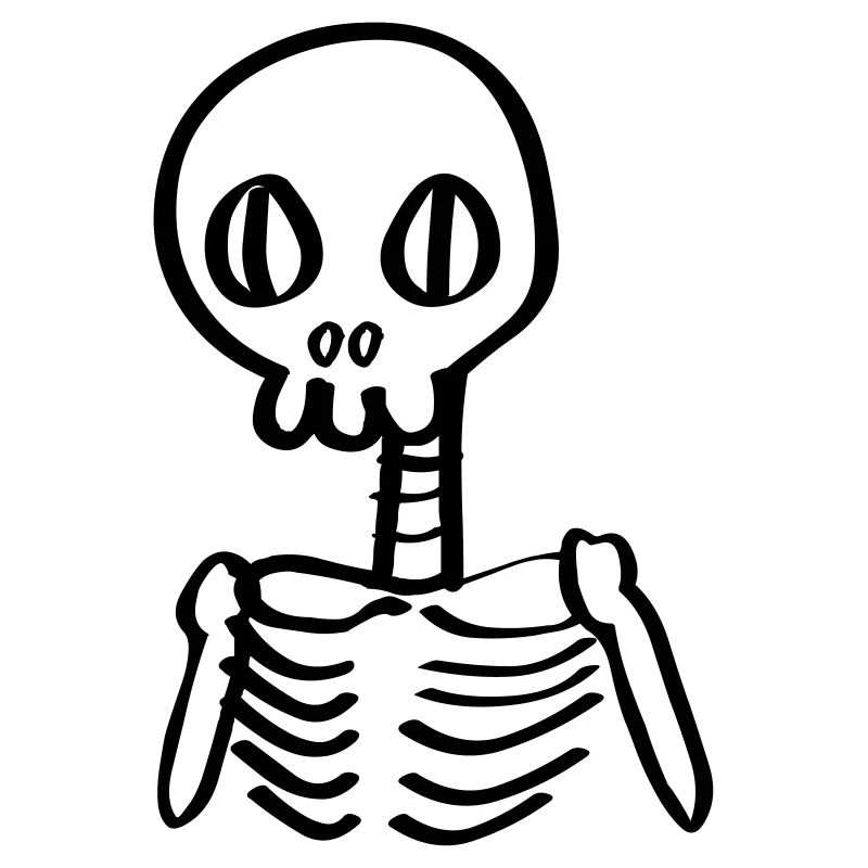 Gerippe Skelett Comic Halloween