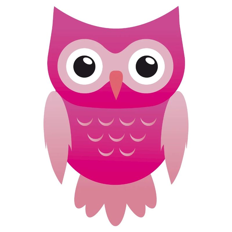 Comic Eule pink im Vector Design