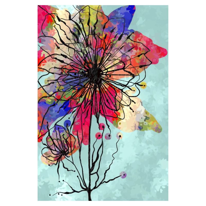 Fleur colorée